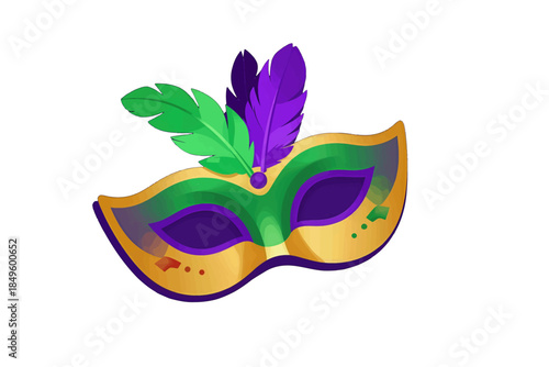 Colorful Mardi Gras Mask Vector Illustration