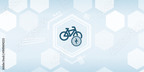 Vector Header Concept for Electric Bicycle and Urban E-Mobility