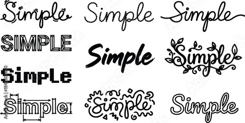 Collection of Simple Words Typography Designs