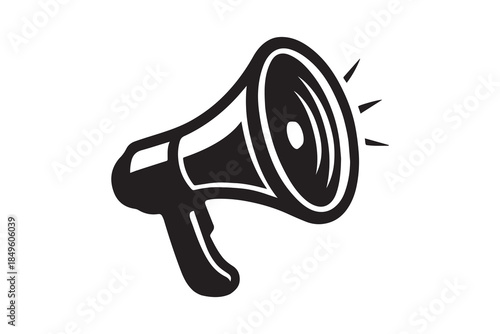 Speaker silhouette with white background