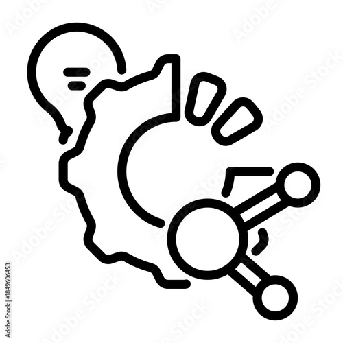 share icon, line icon style