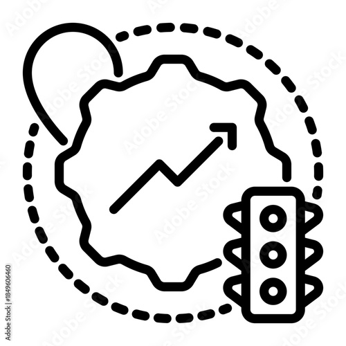 Traffic icon, line icon style