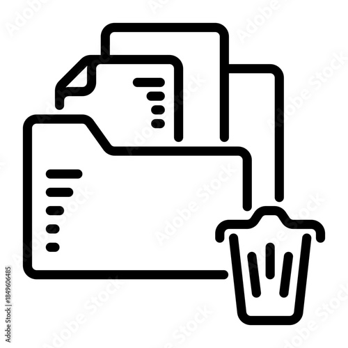 Delete icon, line icon style