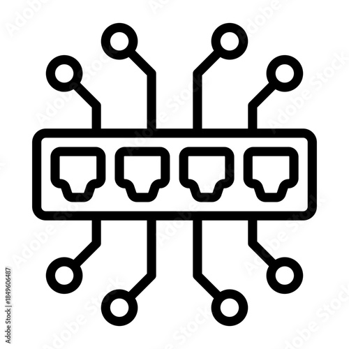 Switch icon, line icon style