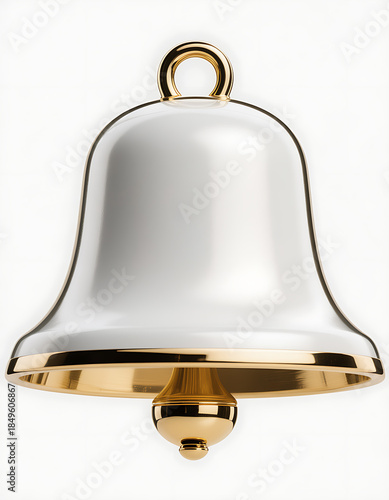 White and Gold Decorative Bell Ornament