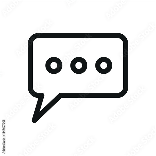 Speech bubble icon vector design template