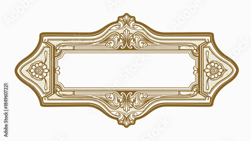 Elegant vintage ornate frame design for decorative labels and invitations