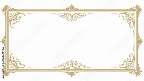 Elegant vintage ornate frame with intricate gold details and decorative corner embellishments