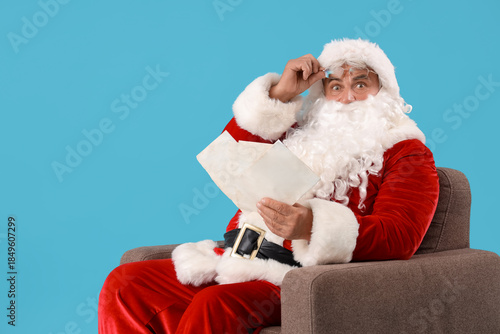 Santa Claus with letters si...
