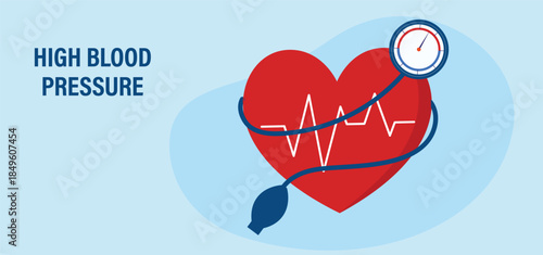 high blood pressure treatment. Medical examination and cardiology checkup.