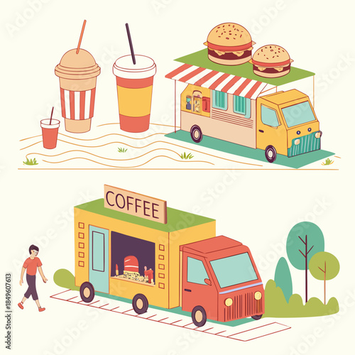 set of transport icons