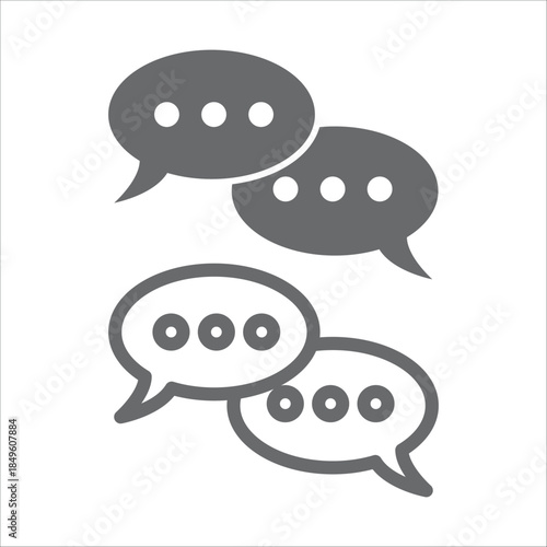 Speech bubble icon vector design template