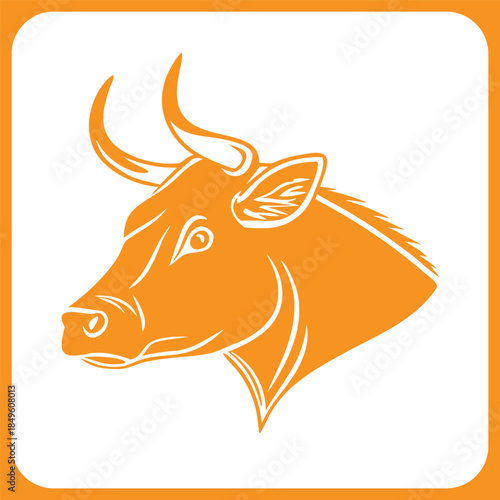vector illustration of a cow