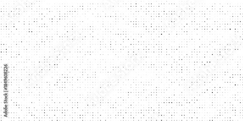Black halftone wave background. Abstract grainy fluid texture. Dotted curved dot flow wallpaper. Grit swoosh overlay element for poster, banner, brochure, flyer, leaflet, template. Vector backdrop