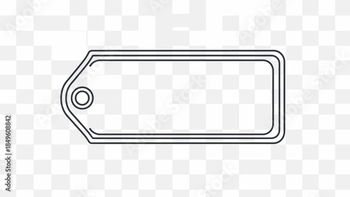 Minimalist Line Drawing of a Classic Price Tag for Branding or Labeling Purposes