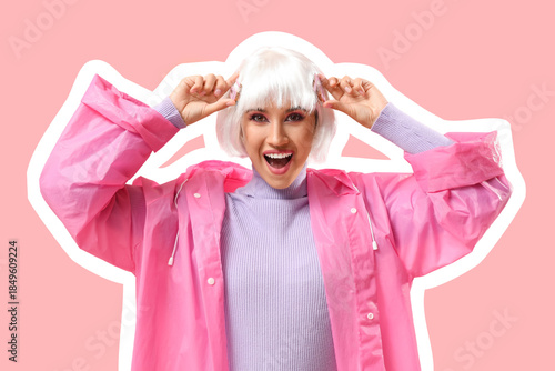 Beautiful young shocked wom...
