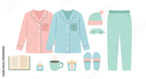 Cozy Sleepwear and Relaxation Items for a Peaceful Night.