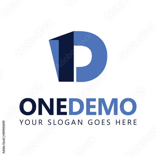 OneDemo – Modern Letter D Corporate Logo Vector