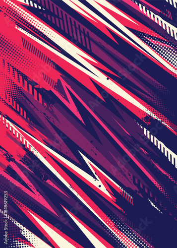 Dynamic Abstract Grunge Red Lighting Lines 
