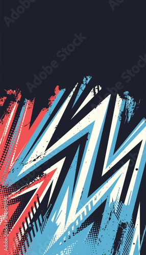 Vibrant Abstract Grunge Lightning Shapes background with dark background
