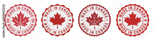 collection of four canadian maple leaf made in canada seals