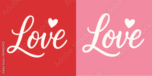 Valentine's Day design card with heart and love letter