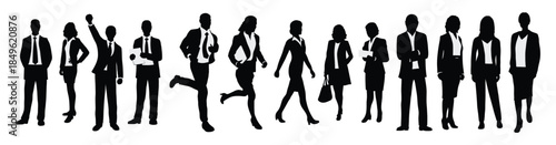 highly detailed people silhouettes silhouettes