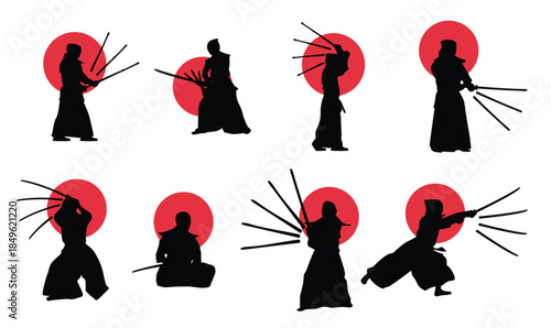 kendo silhouette vector