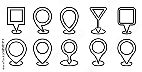 location vector iconset point illustration sign collection