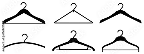 Hanger Silhouette Vector Set for Clothing and Closet Designs