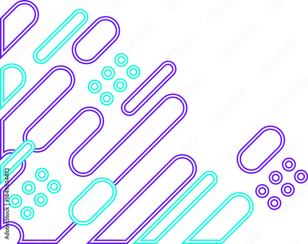 Obraz premium Neon Geometric Corner Decoration