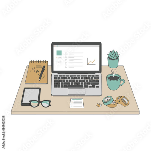 Creative Freelancer Daily Life Objects
