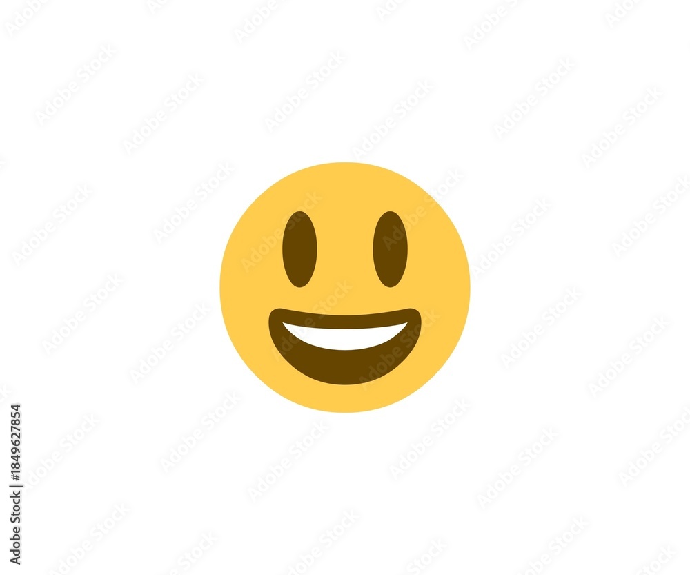 Fototapeta premium 3D happy yellow smiley face icon