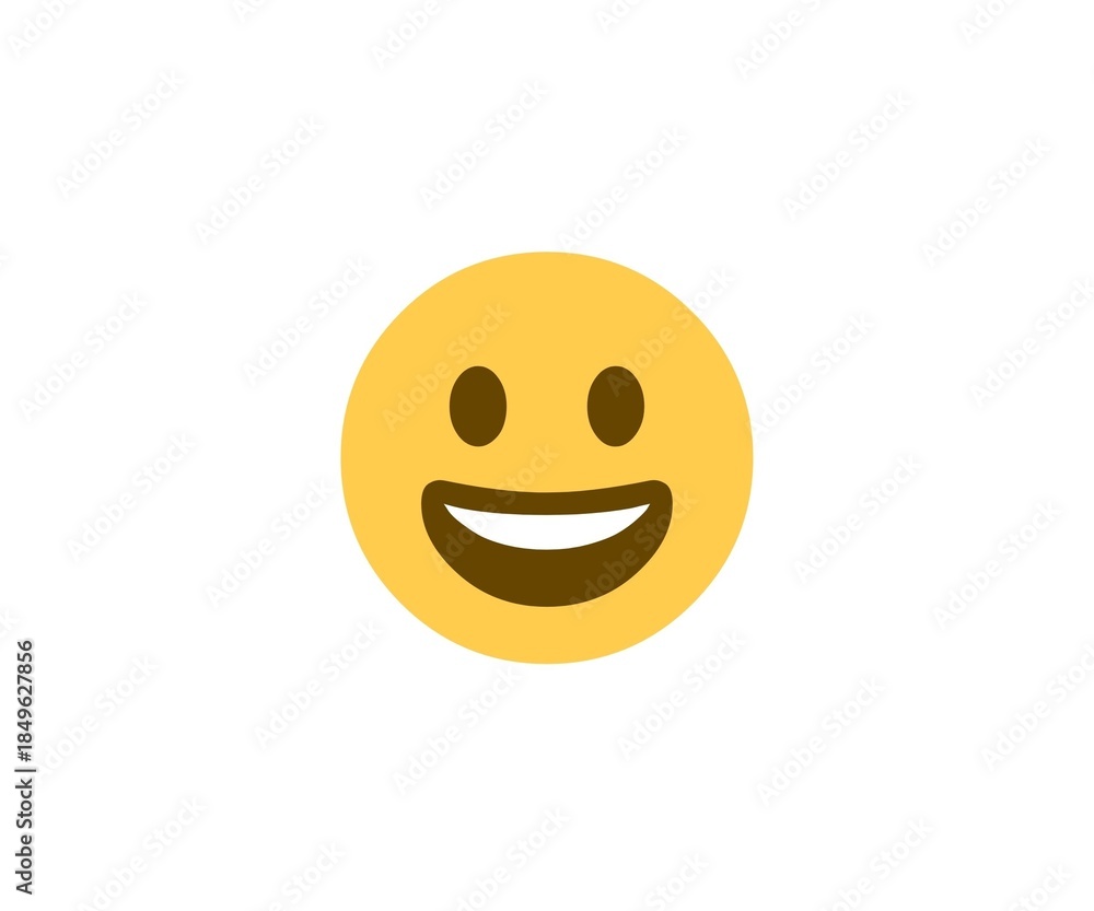 Fototapeta premium 3d happy yellow smiley face icon