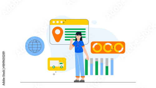 Supply Chain Team Mitigating Disruption. Flat Vector Business Illustration