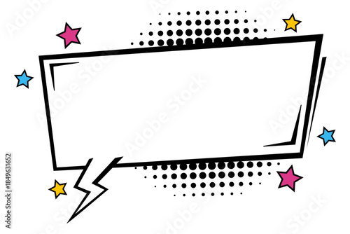 ポップなアメコミふきだしのイラスト