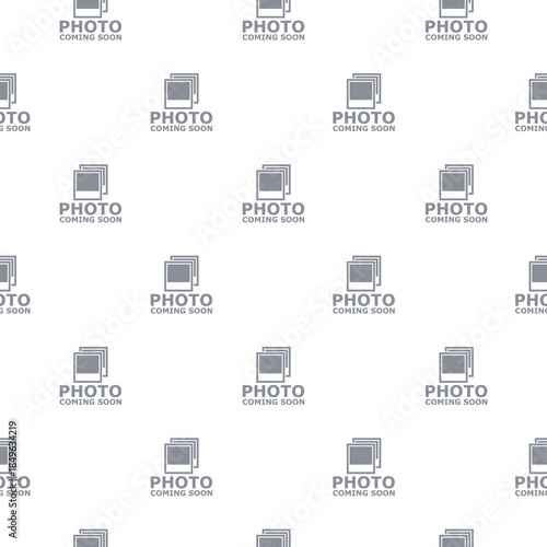 Photo coming soon seamless pattern isolated on white background