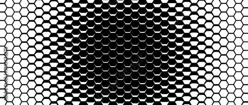 Abstract Geometric Hexagons Pattern. Hipster Fashion Design Print Hexagonal Pattern. Tech Gradient Minimal Background. Vector Illustration. 