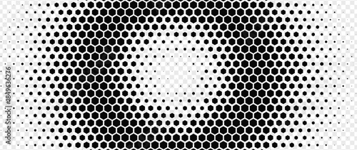 Hexagons Abstract Geometric Pattern. Hipster Fashion Design Print Hexagonal Pattern. Tech Gradient Minimal Background. Vector Illustration. 