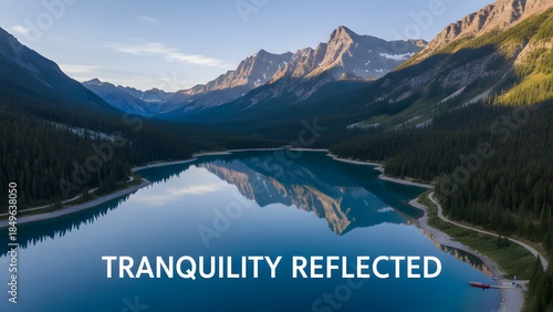 Serene Mountain Lake with Calm Reflections.