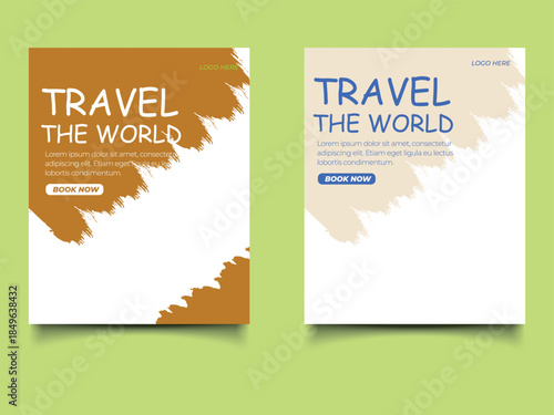 Tour and travel social media post web banner template