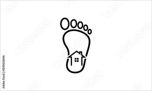 Footprint Home Logo Real Estate Property Footsteps Housing logotypeiconsportslogodesign.
