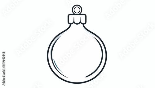 A festive Christmas bauble, an empty ornament ready for decoration, symbolizing holiday cheer and seasonal celebrations