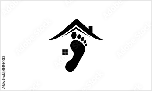 Footprint Home Logo - Real Estate Property Housing Comfort logotypeiconsportslogodesign.