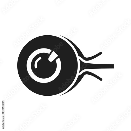 Black and white illustration of a vinyl record with a stylus on a pure