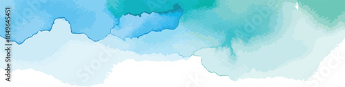 Blue Green Watercolor Background