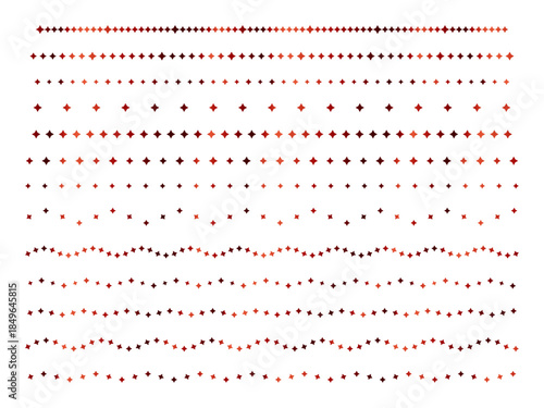 四角星、ライン2、10赤