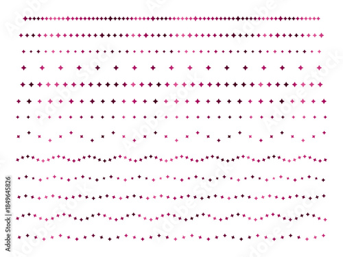 四角星、ライン2、12マゼンタ