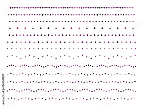 四角星、ライン2、13紫
