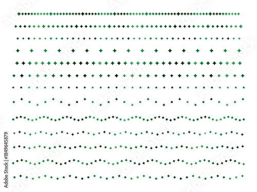 四角星、ライン2、17緑